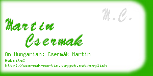 martin csermak business card
